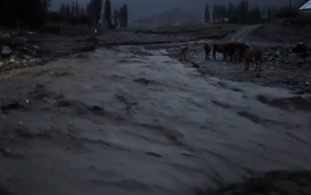 Qubada sel körpünü apardı - Video