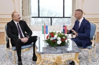 İlham Əliyevin Slovakiya Milli Şurasının sədri ilə görüşdü